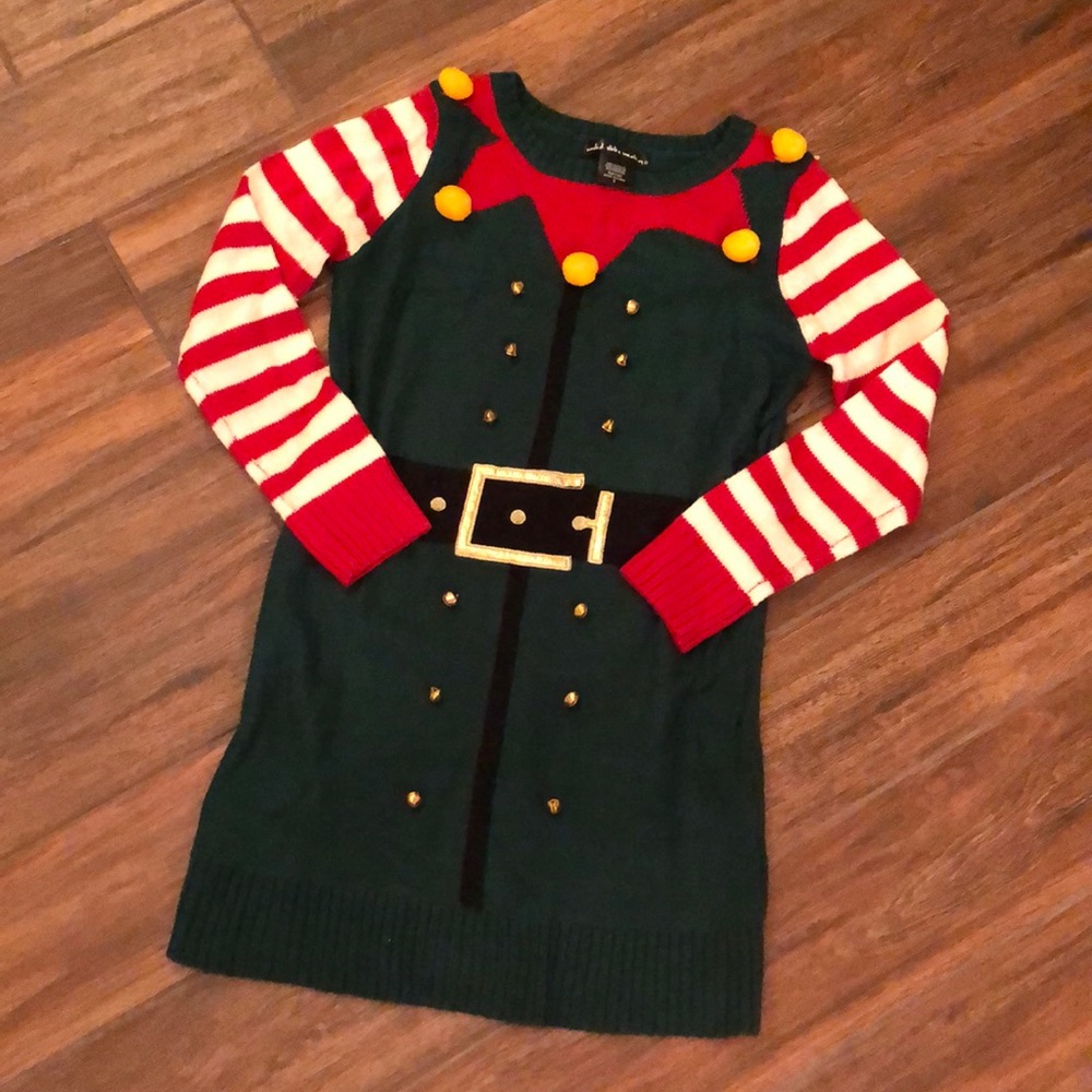 LIKE NEW United States Sweaters Christmas Holiday Sweater Dress